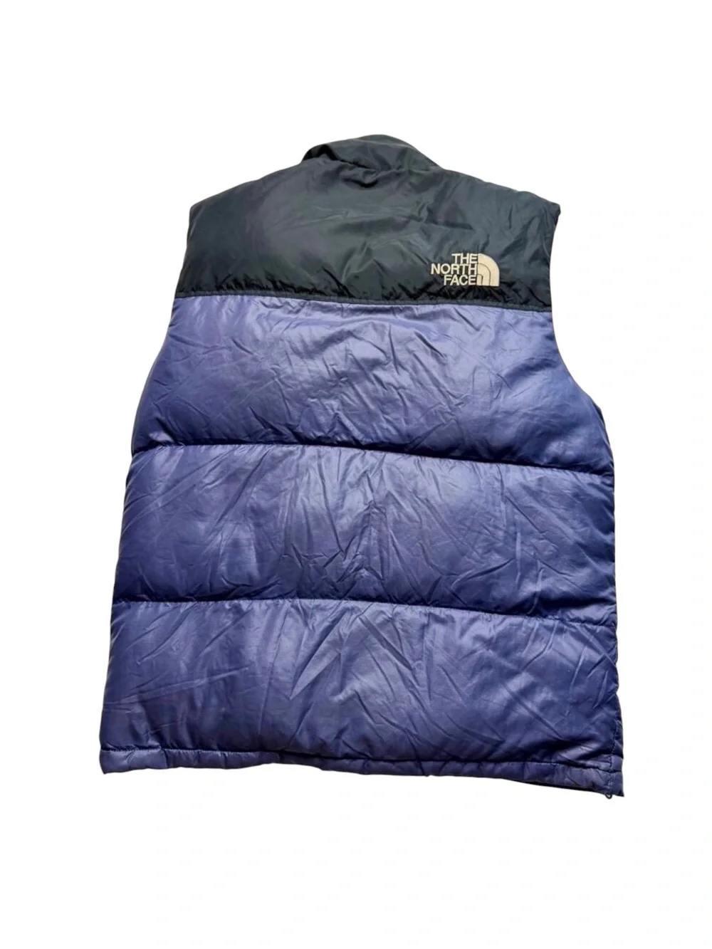 ⁠Pre-owned The North Face Nuptse 700 Down Puffer Vest Men Purple Black Small S